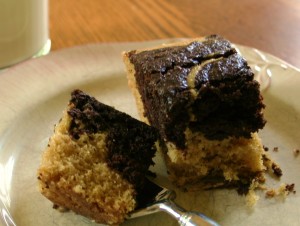 Super easy Chocolate Marble swirl cake