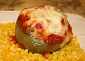 Stuffed Bell Peppers with Beef and Parsley