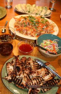 Thai cooking class feast Cooking class bounty.