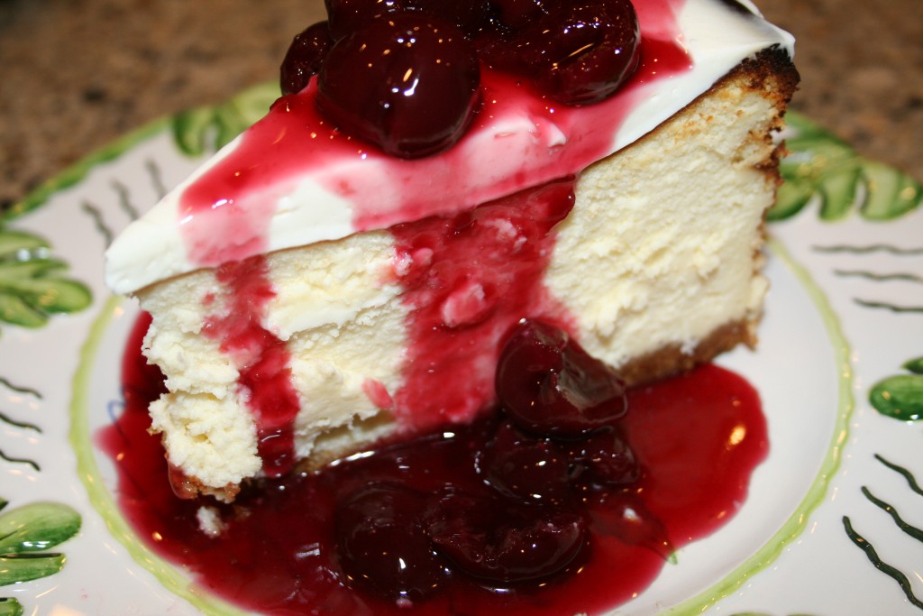 New York Cheesecake with Oregon Bing Cherry Sauce
