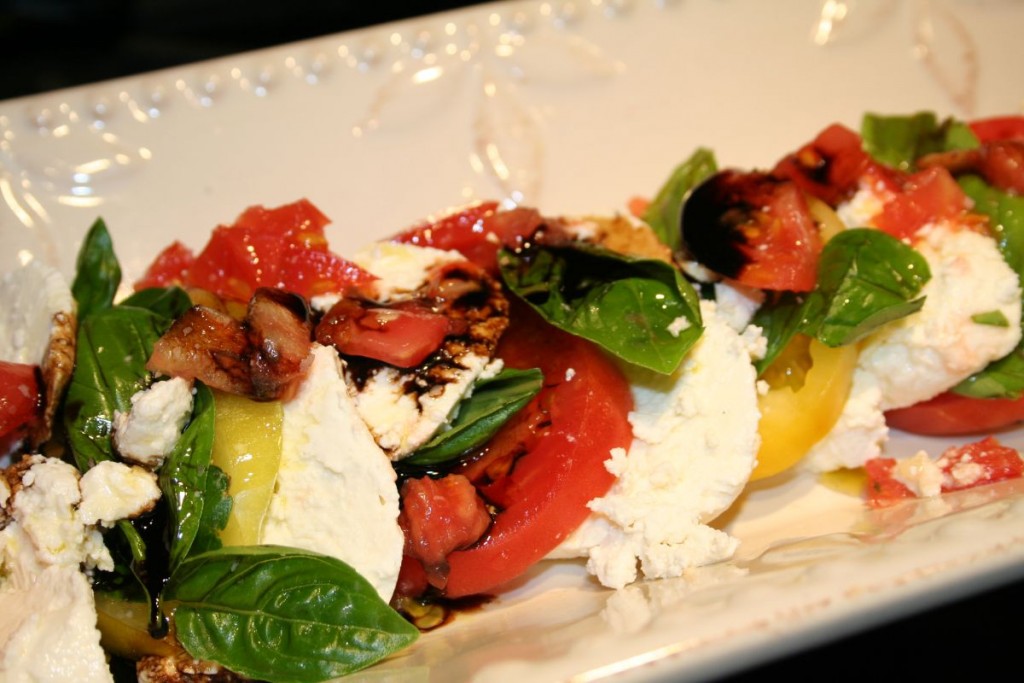 Caprese salad with Heirloom tomatoes