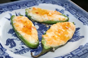 jalapeno peppers with pepper jelly