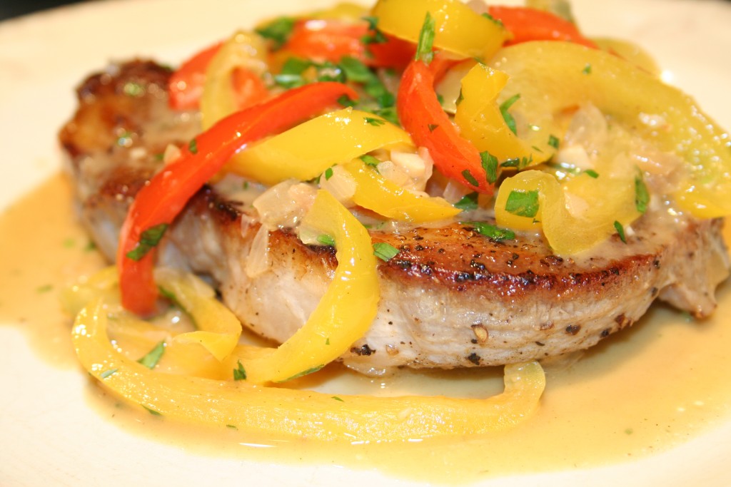 Pan Roasted Pork chop with Pepper Sauce
