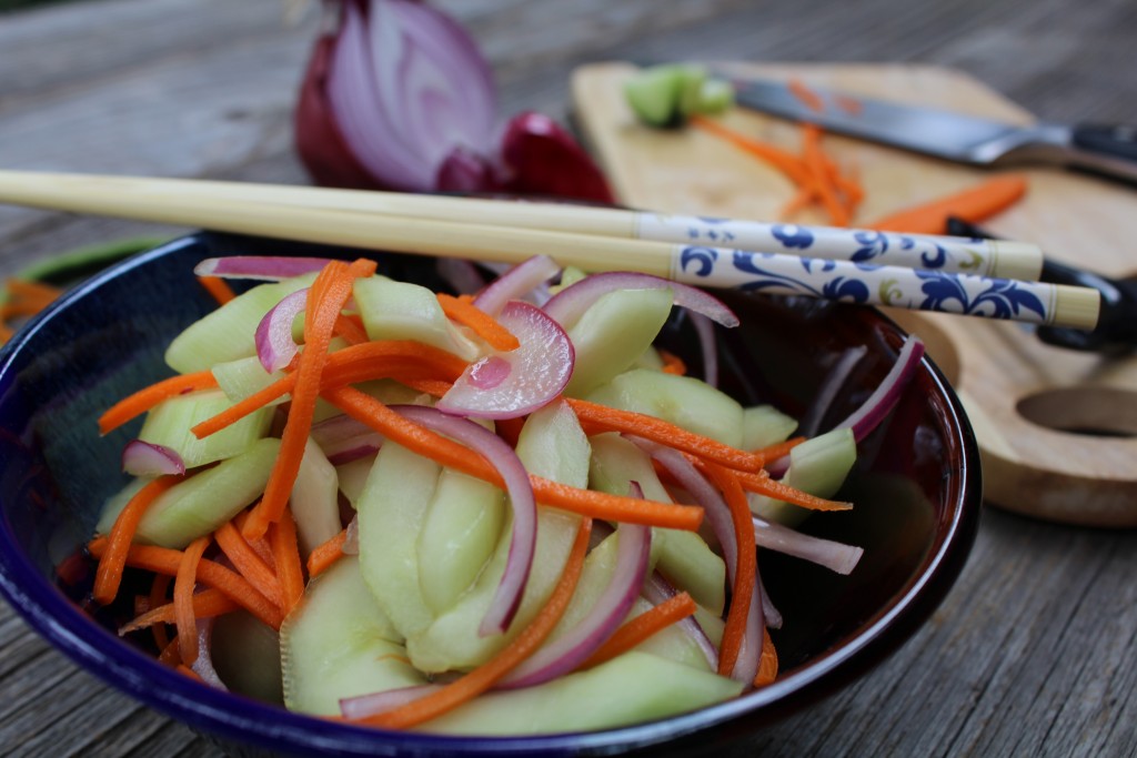 simple and delicious carrot cucumber salad