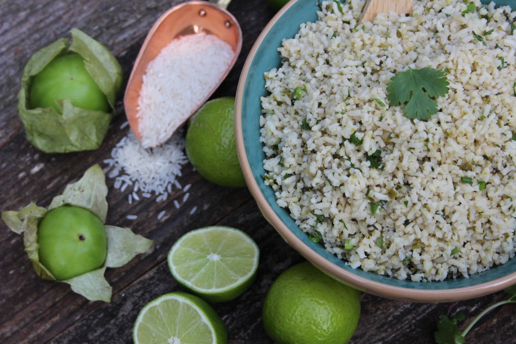 Spicy green Mexican rice