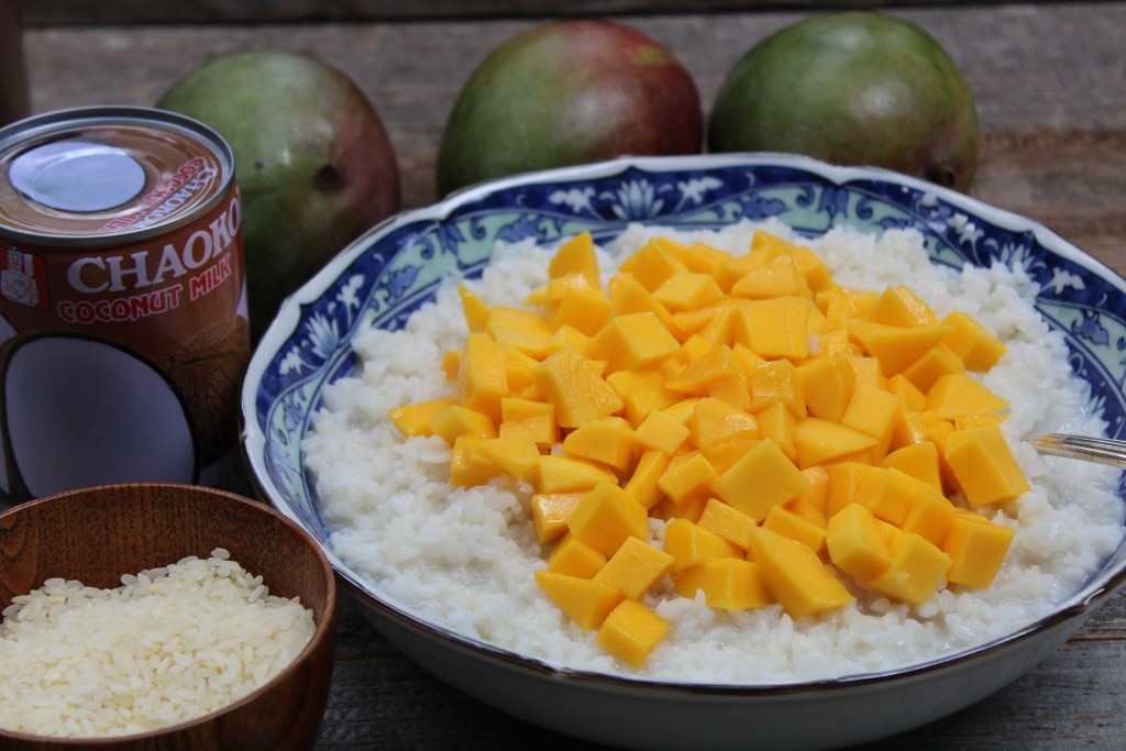 Thai sticky rice with coconut milk and mango